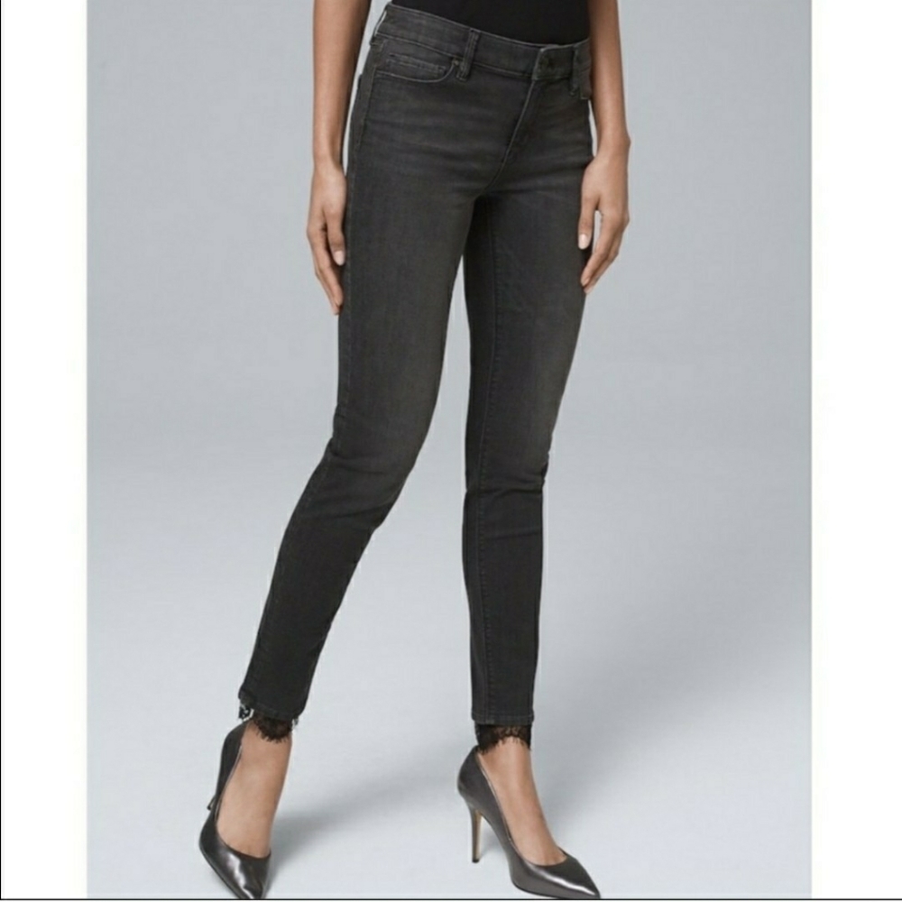 Whbm lace ankle jean